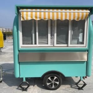 Green  Food Trailer Catering Food Truck Food cart